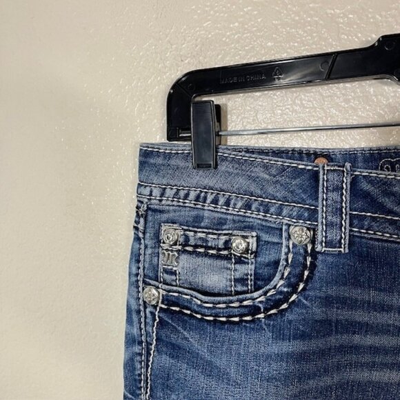 Miss Me Jeans Womens 29 Signature Boot Embellished Bling Denim Y2K eGirl - Picture 3 of 6